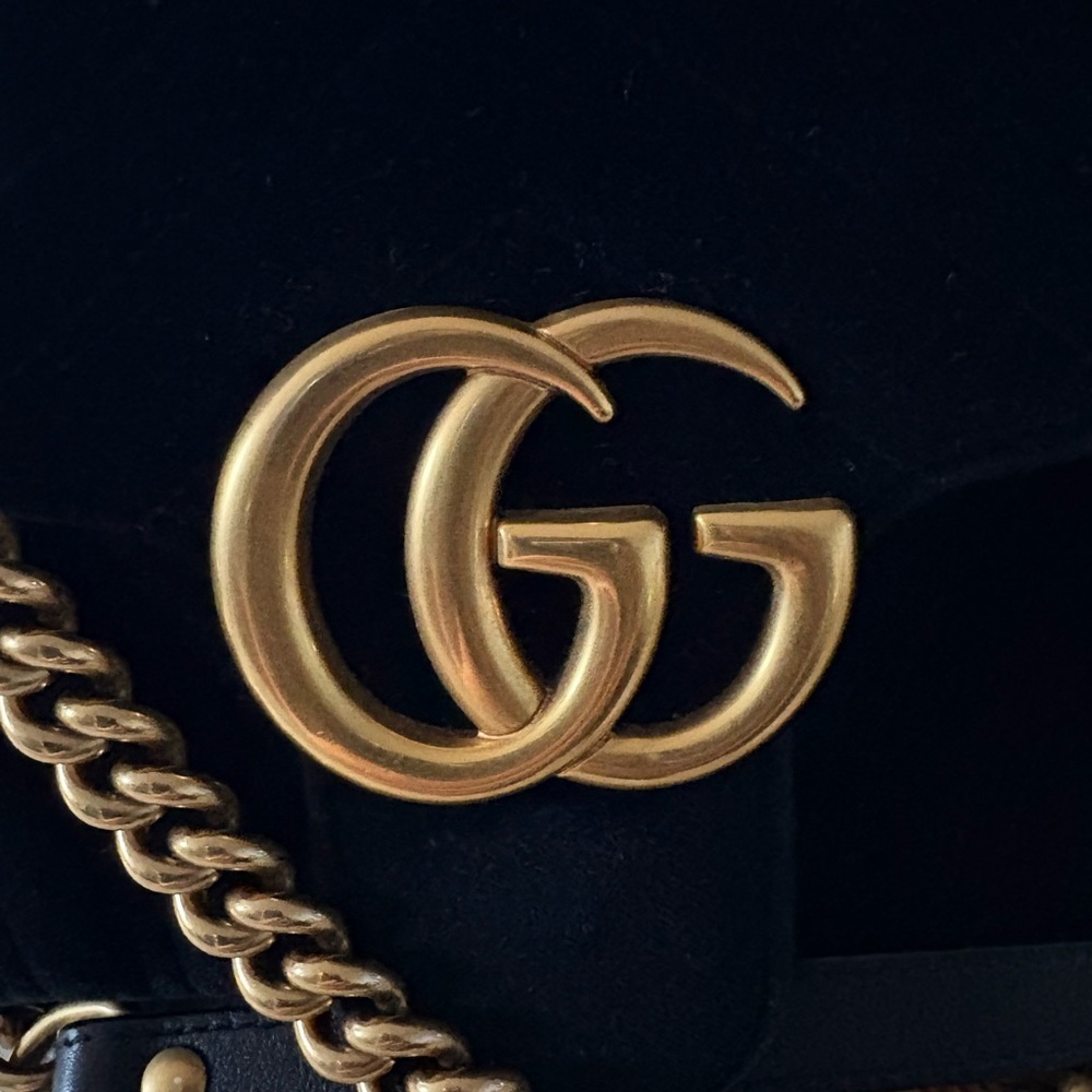 COPY - Gucci marmot black velvet chain two way bag size medium - Picture 4 of 15